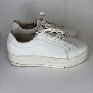 Vagabond Zoe Shoes Womens Size 10 White Leather Lace Up Casual Platform Sneakers
